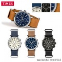 プレゼント付 タイメックス TIMEX 腕時計 weekender40 ウィークエンダー クロノグラフ レザー