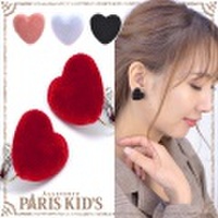 ベロア ハート イヤリング ymgir colpo