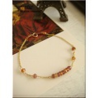 マルチカラーガーネットのブレスレット(14KGF)