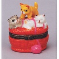 ミニポタリーケース【バスケット３キャット】