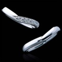 ラザール ダイヤモンド　結婚指輪・マリッジリング・（Pt950） 写真上 ダイヤ入り　URB904 【別作/納期４週間】