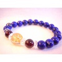 ラピスラズリ・ガーネット・ルチルクォーツ・ブレスレット