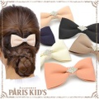 リボン ＆ ロザンガ ラインストーン バレッタ ymgir