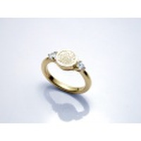 家紋ダイヤモンドリング・K18ゴールド・梅コース