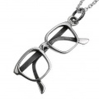 眼鏡 フレーム ペンダント ≪2mmアズキチェーン割引セット≫ メガネ シルバー [シルバーペンダント] 送料無料