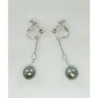 黒蝶真珠デザインイヤリング/ピアス