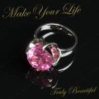 指輪 カットデザイン ピンク acrgstn01【コスプレ衣装雑貨】