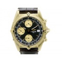 新着価格破壊【BREITLING ブライトリング】K13047 クロノマット クロノグラフ K18YG/革 自動巻 デイト メンズ 9346-0