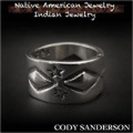 新品　コディ サンダーソン／Cody Sanderson　リング　14号　 インディアンジュエリー　シルバー925　ナバホ族　ユニセックス Cody Sanderson Long Diamond Star Ring Size US#7 Native American Indian Jewelry Sterling Silver Navajo (ID na3184r73)