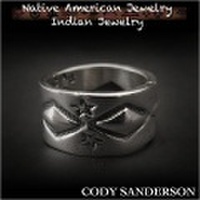 新品　コディ サンダーソン／Cody Sanderson　リング　14号　 インディアンジュエリー　シルバー925　ナバホ族　ユニセックス Cody Sanderson Long Diamond Star Ring Size US#7 Native American Indian Jewelry Sterling Silver Navajo (ID na3184r73)