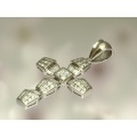 大人仕様でシニア世代にもお勧めのアクセサリー！シルバー925 HIP HOP・B系ペンダントトップ クロスC型