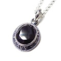 大人仕様でシニア世代にもお勧めのアクセサリー！シルバー925 『UNITED STATES NAVY』 大粒オニキス ペンダント／ネックレス