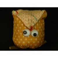 大島紬のふくろうブローチ