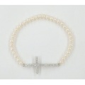 淡水パールクロスポイントブレスレット