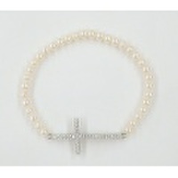 淡水パールクロスポイントブレスレット