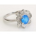 値下げ！【K18WGホワイトゴールド】 カルセドニー1.04ｃｔ ダイヤモンド0.66ｃｔ 指輪　リング 6.5ｇ　13号　26245-0　ジュエリー　人気