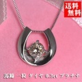 馬蹄 ネックレス ホースシュー 一粒 大粒 ダイヤモンド 0.3ct ペンダント プラチナ Pt y160604