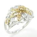 K18WG／K18YG フラワー ダイヤモンドリング