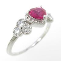 PT ハート ルビーリング