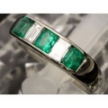 ☆誕生石5月新着【PT900 プラチナ】指輪 リング エメラルド0.75ct ダイヤモンド0.36ct 9号 6.6g レディース 10083-0