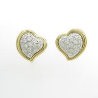 タサキ ハート ダイヤモンドイヤリング