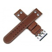 ハミルトン純正ベルト22mm/カーキエックスウインド用ブラウンカーフベルトH600776103