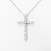 PT クロス ダイヤモンドネックレス