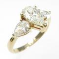K18YG ダイヤモンドリング 1．173ct・VLY・SI1・ペアシェイプ