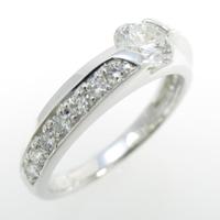 【リメイク】プラチナダイヤモンドリング 0．404ct・F・SI1・VERYGOOD