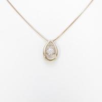 【新品】K18PG ダイヤモンドネックレス 0．233ct・H・SI2・VERYGOOD