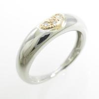 PT／K18PG ハート ダイヤモンドリング