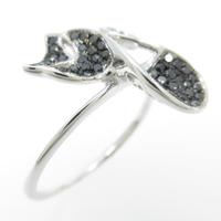 K18WG／K18BG キャット ダイヤモンドリング