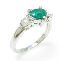 PT ハート エメラルドリング