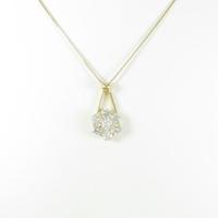 K18YG フラワー ダイヤモンドネックレス