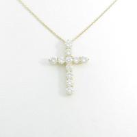 【リメイク】K18YG クロス ダイヤモンドネックレス