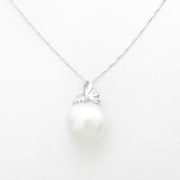 K18WG シロチョウパールネックレス