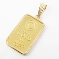 【送料無料】【日本製】【徳力本店】純金/24金/K24/GOLD インゴット ペンダント 地金 10g　3853-TH18