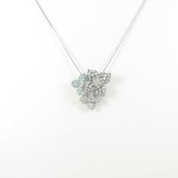 K18WG／K18BG フラワー ダイヤモンドネックレス