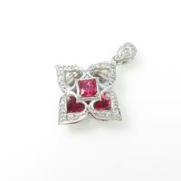 K18WG ルビーペンダント