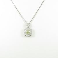プラチナダイヤモンドネックレス 0．781ct・LY・SI2・プリンセスカット