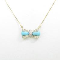 K18YG／K18WG リボン トルコイシネックレス