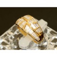 【K18YG イエローゴールド】指輪 リング ダイヤモンド1.14ct 12号 7.0g レディース 12732-0