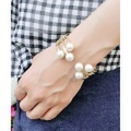 【SALE】シックスパール三連風ワイドバングル/2カラー