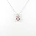 K18WG ルビーネックレス