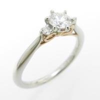 K18PG／プラチナダイヤモンドリング 0．308ct・F・VS2・3EXT5％引き