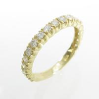 K18YG ハーフエタニティ ダイヤモンドリング