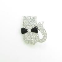 K18WG キャット オニキスブローチ20％引き