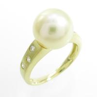 K18YG シロチョウパールリング