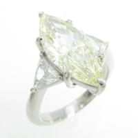 プラチナダイヤモンドリング 3．585ct・FLY・SI2・マーキスカット