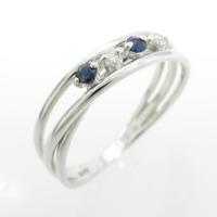 K18WG サファイヤリング